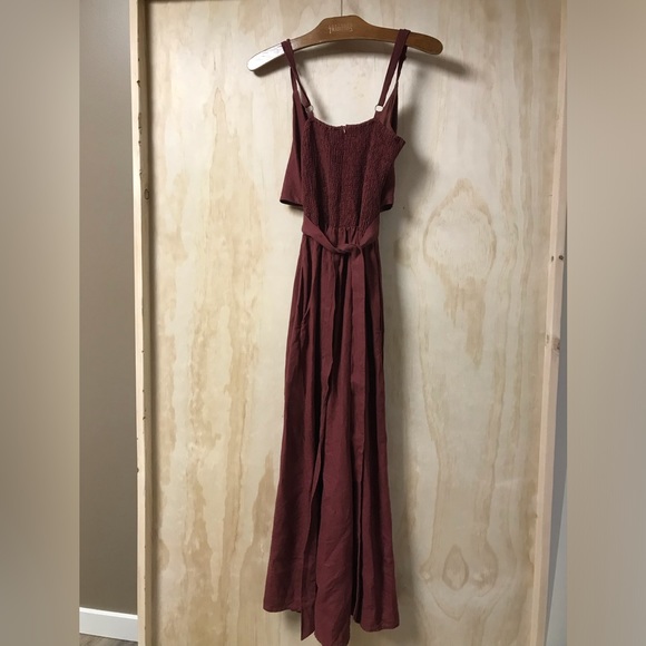 Aulieude wrap maxi dress 100% linen size small - Picture 2 of 3